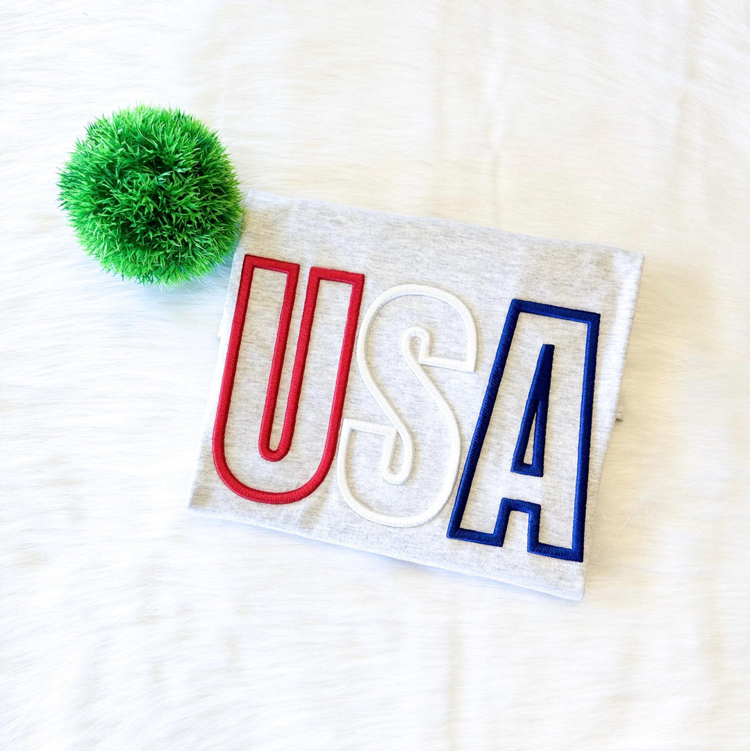USA puff embroidery