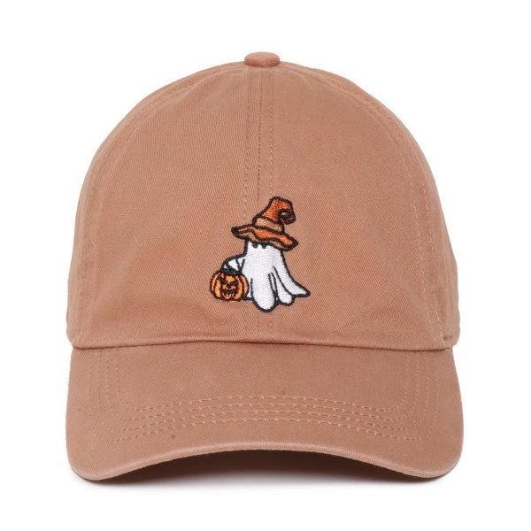 Trick-or-Treating Ghost Witch Embroidered Hat – Halloween Baseball Cap
