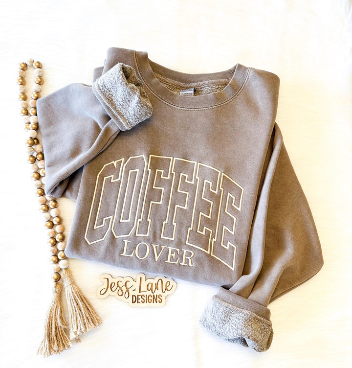 coffee lover embroidered shirt