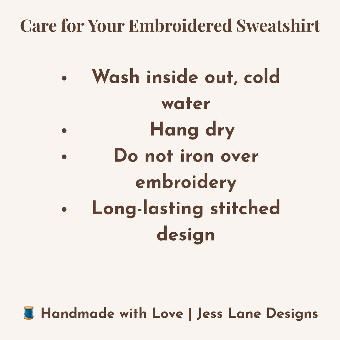 Merry Embroidered Sweatshirt | Puff Christmas Sweatshirt | Holiday Embroidery Pullover | Custom Thread Color | Cozy Christmas Gift