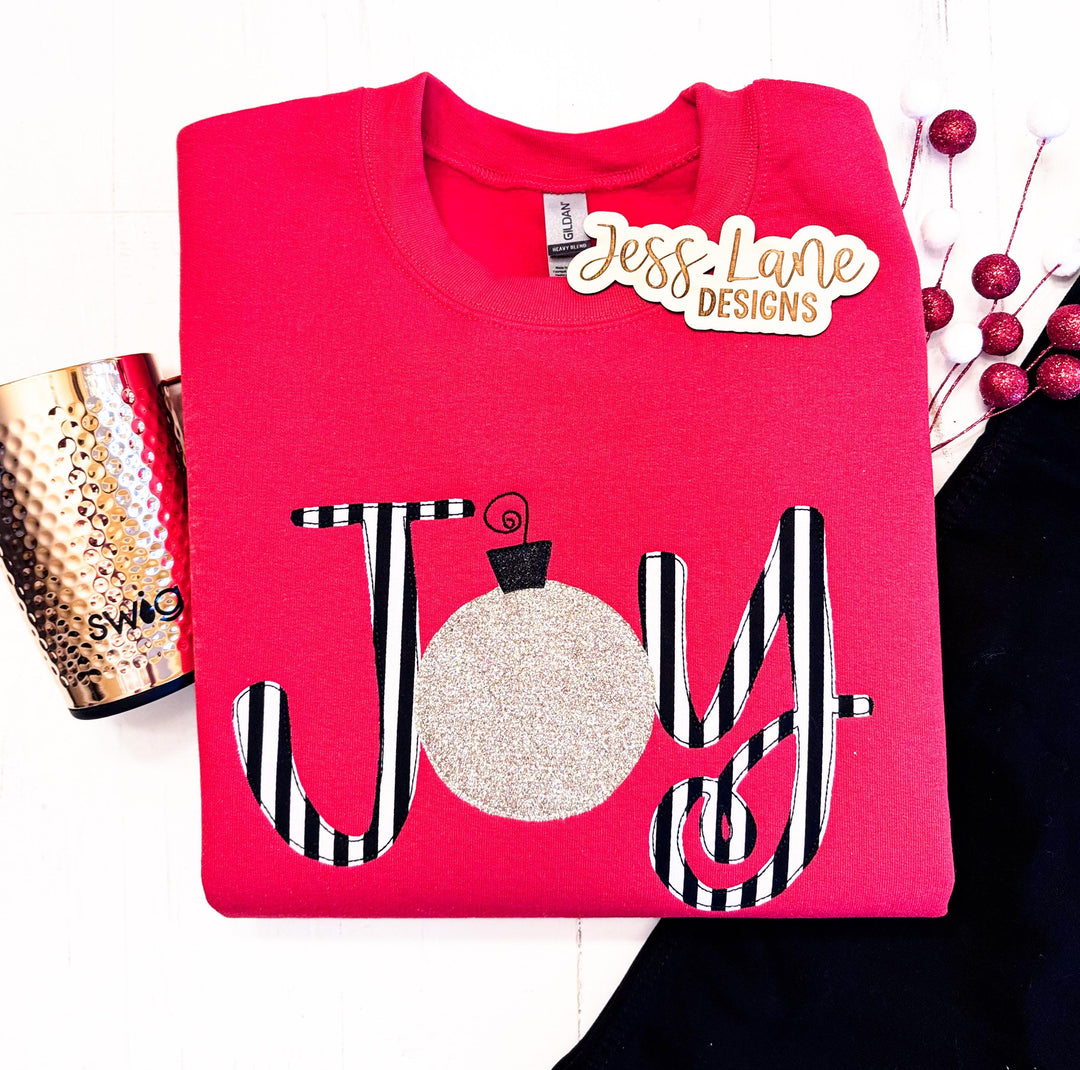 JOY Christmas Embroidered Sweatshirt 