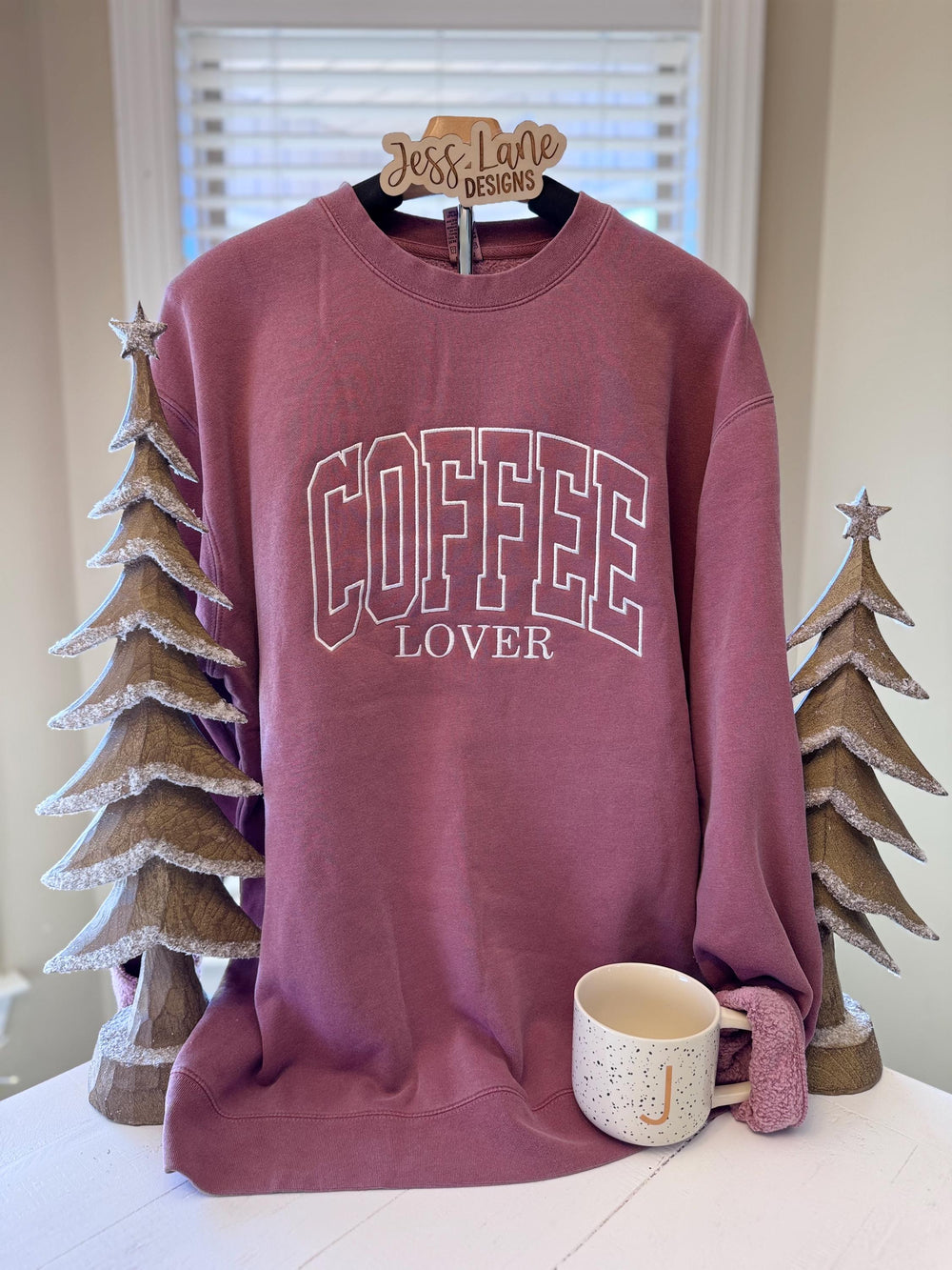 Coffee Lover Embroidered Sweatshirt | Saturday Morning Coffee Club Crewneck | Comfy Everyday Oversized Pullover | Preppy Gift for Her