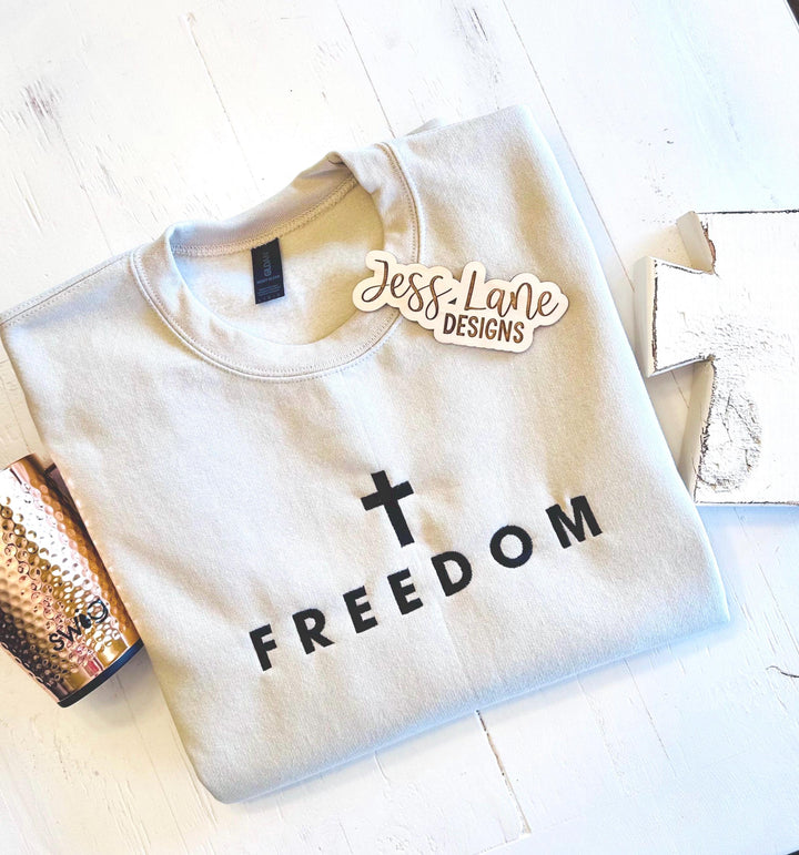freedom embroidered sweatshirt