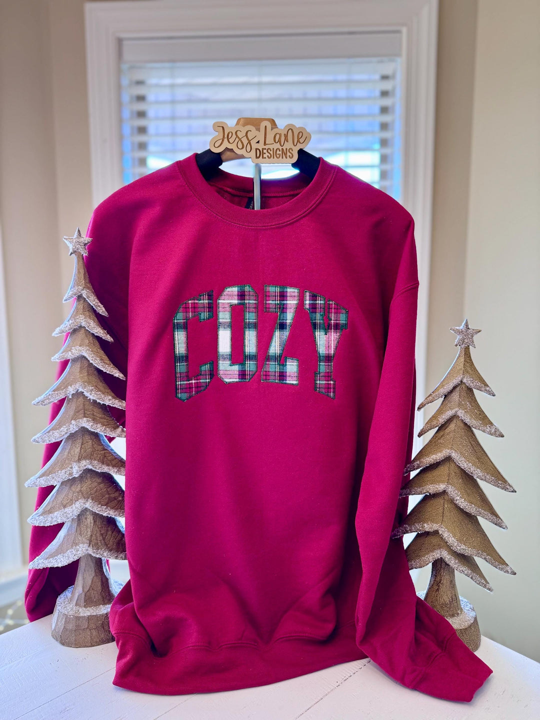 Cozy Flannel Embroidered Sweatshirt for Women 