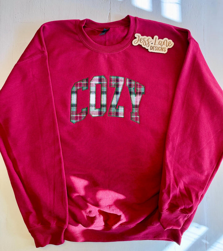 Cozy Flannel Embroidered Sweatshirt for Women 