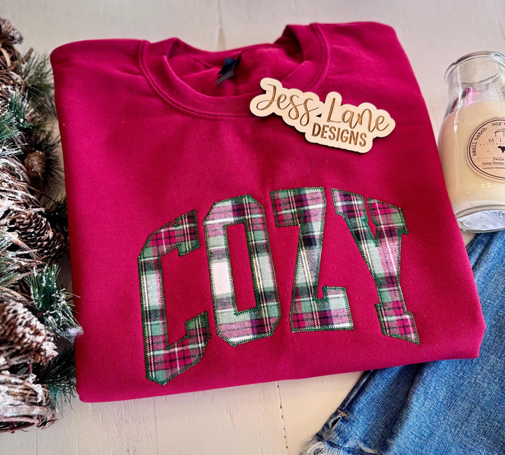 Cozy Flannel Embroidered Sweatshirt for Women 