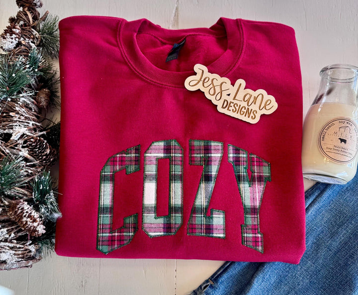 Cozy Flannel Embroidered Sweatshirt for Women 