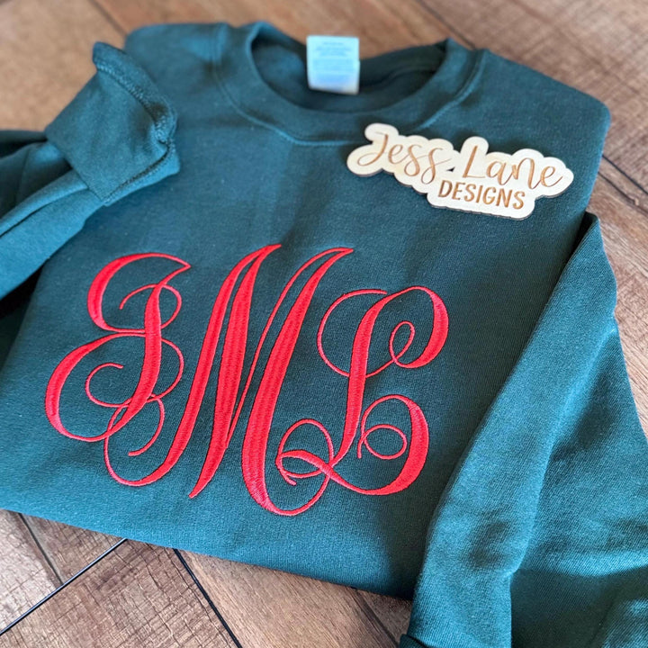 Monogram Sweatshirt for Women, Interlocking Initials