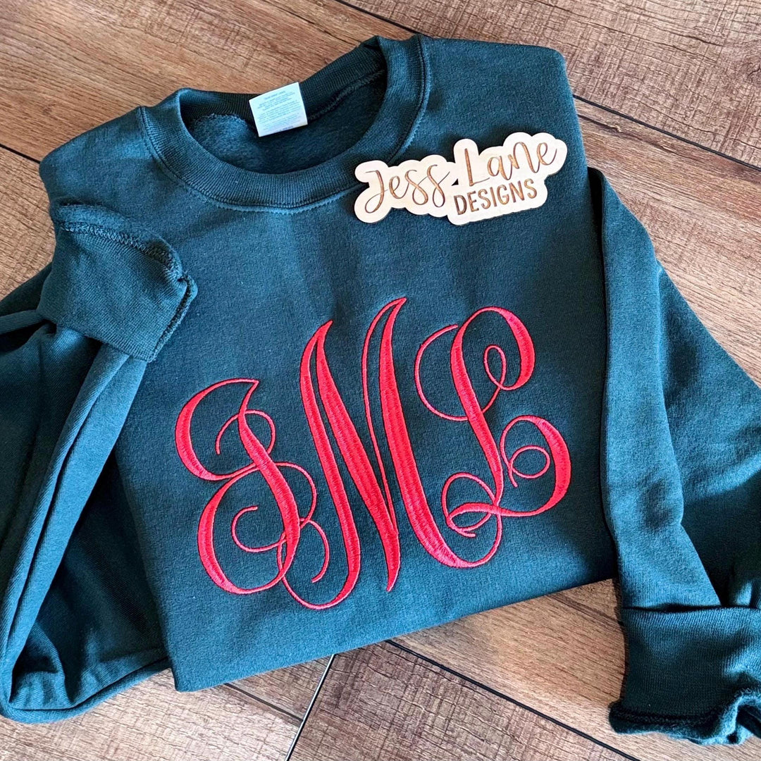 Monogram Sweatshirt for Women, Interlocking Initials