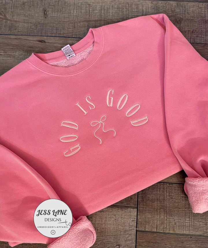 God Is Good Embroidered Sweatshirt
