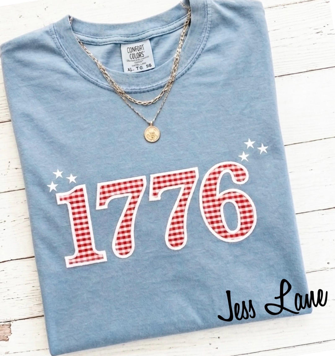 1776 embroidered patriotic shirt