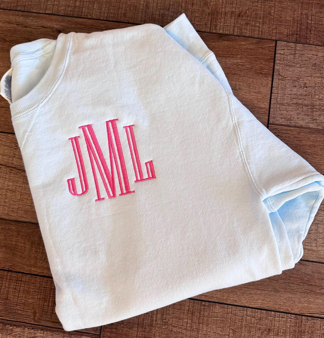 comfortwash monogram initials sweatshirt