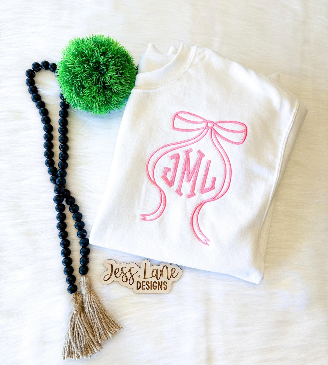 bow monogram shirt