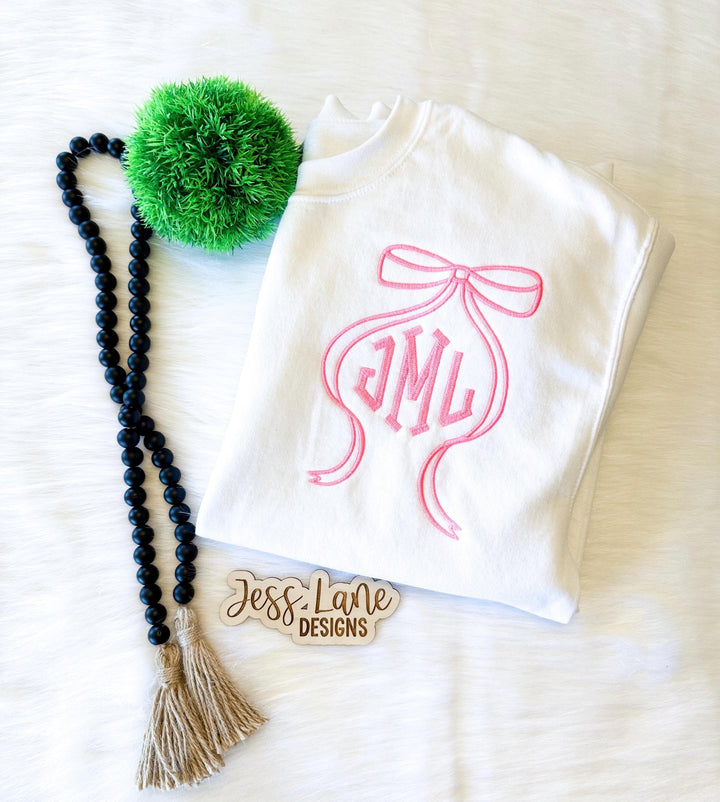 bow monogram shirt