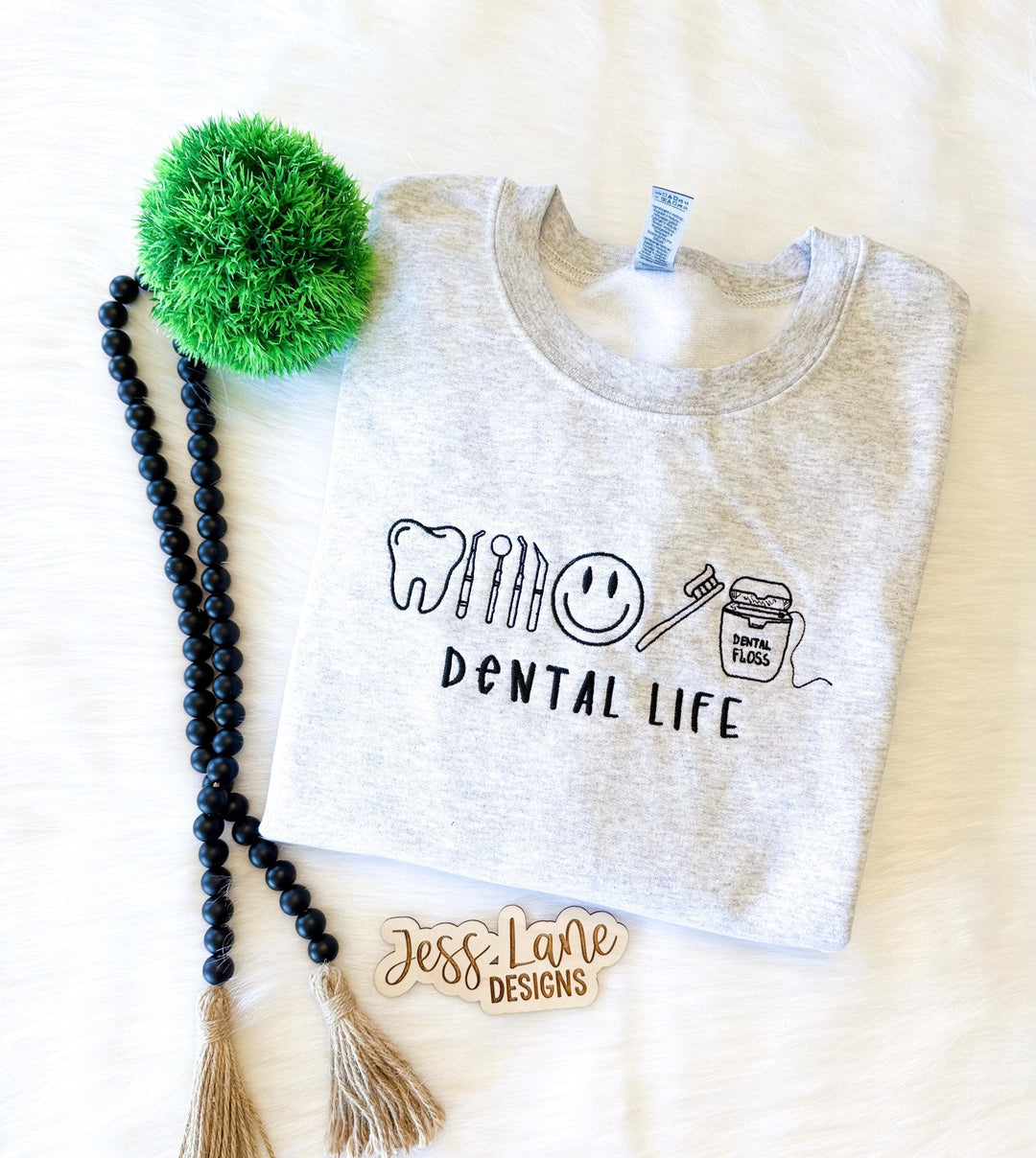 dental life embroidered shirt.
