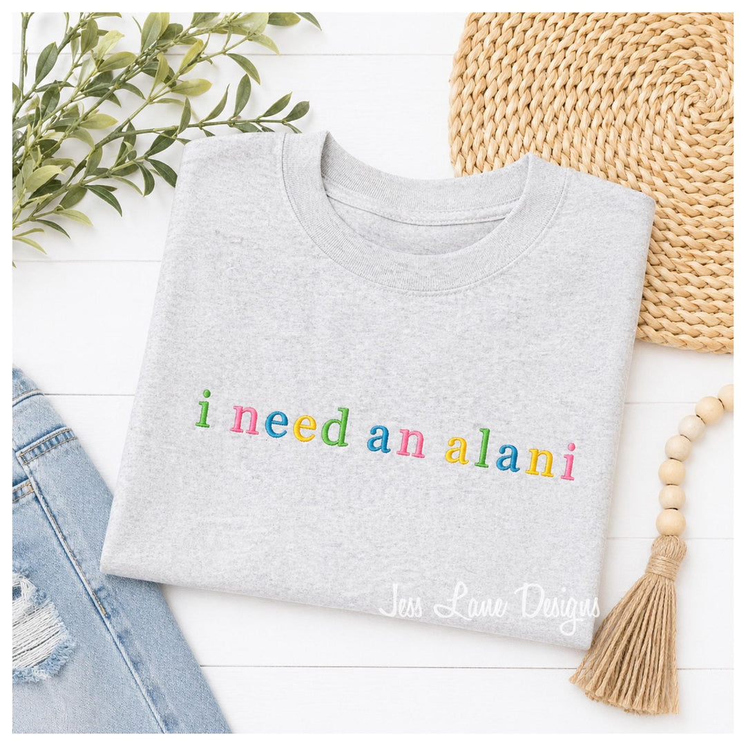 I need an alani embroidered shirt