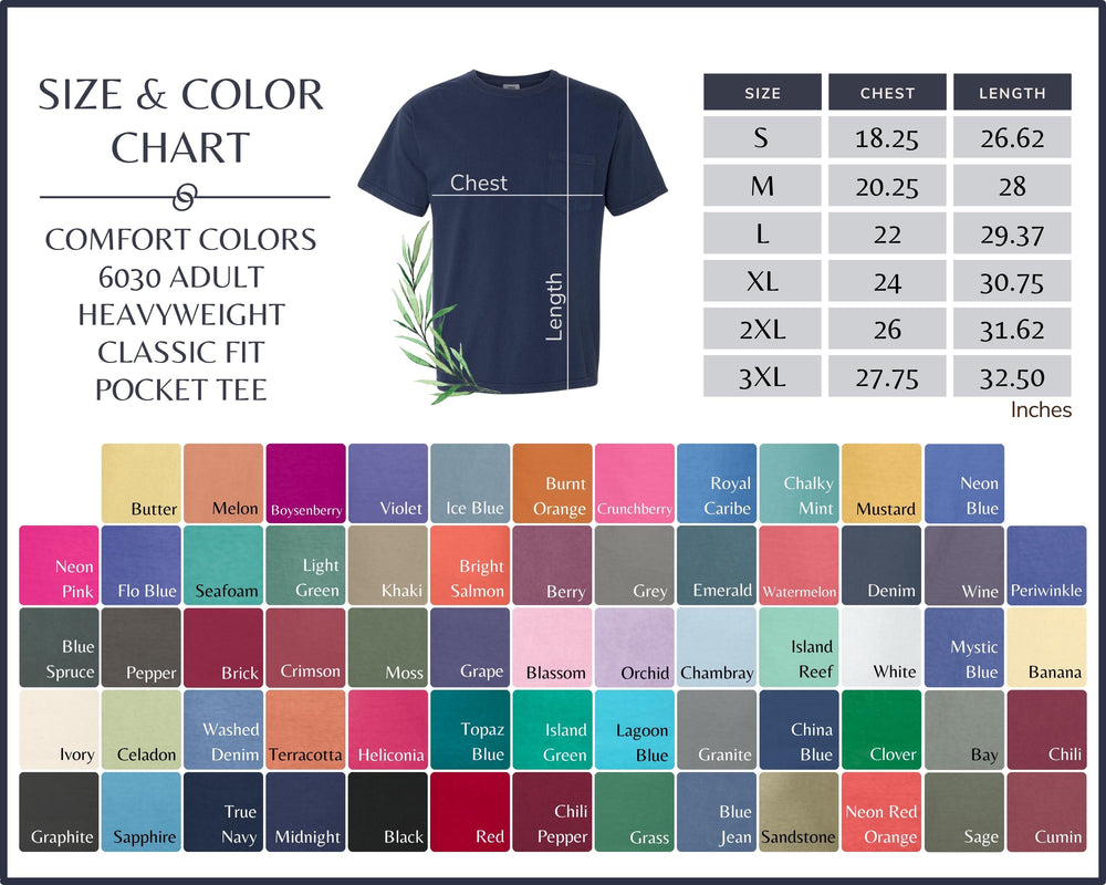 Flowers and Pocket Monogram Embroidered T-Shirt / Monogrammed Comfort Color T-Shirt / Hot Pink Flowers / Floral Pocket / Flowers For Mom