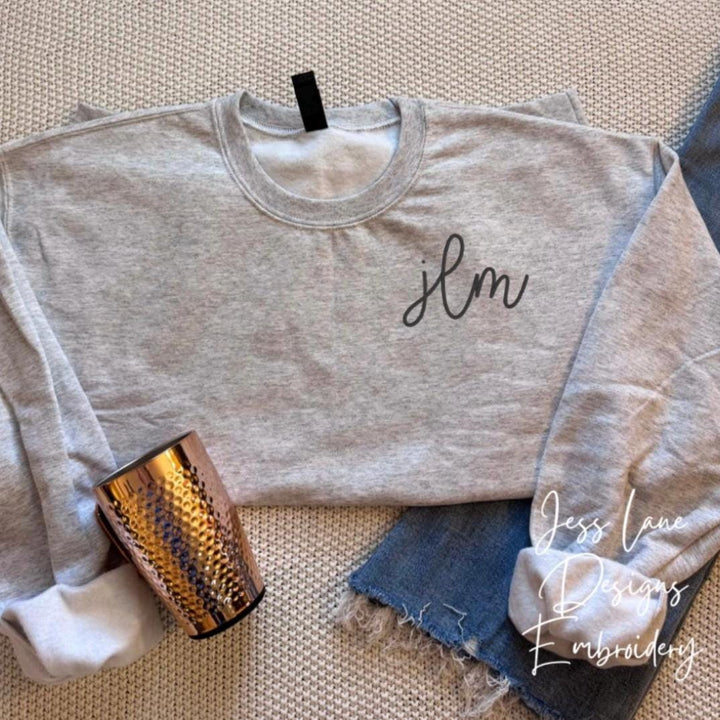 Personalized Monogram Sweatshirt | Embroidered Initial Sweatshirt | Custom Monogram Crewneck | Personalized Gift for Her