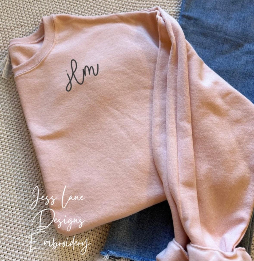 Custom Initial Sweatshirt | Personalized Monogram Sweatshirt | Embroidered Monogram Crewneck | Gift for Her