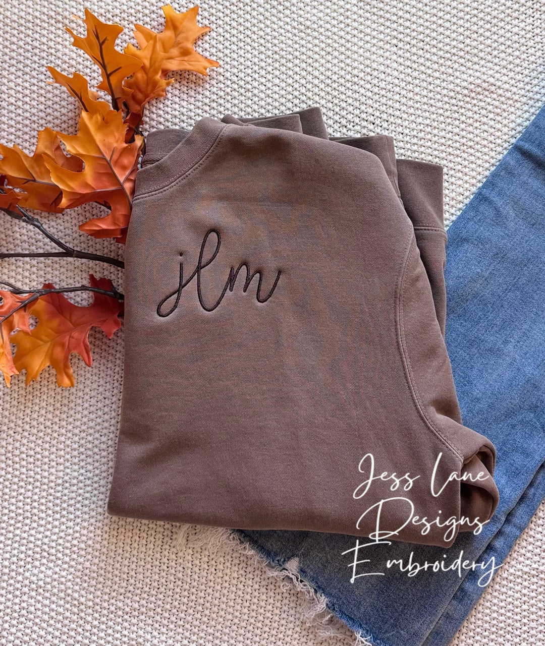 Personalized Embroidered Monogram Sweatshirt | Left Chest Initial Sweatshirt | Custom Independent Trading Crewneck for Women