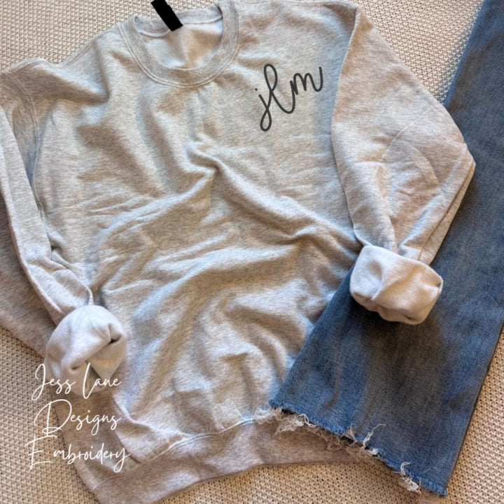 Personalized Monogram Sweatshirt | Embroidered Initial Sweatshirt | Custom Monogram Crewneck | Personalized Gift for Her