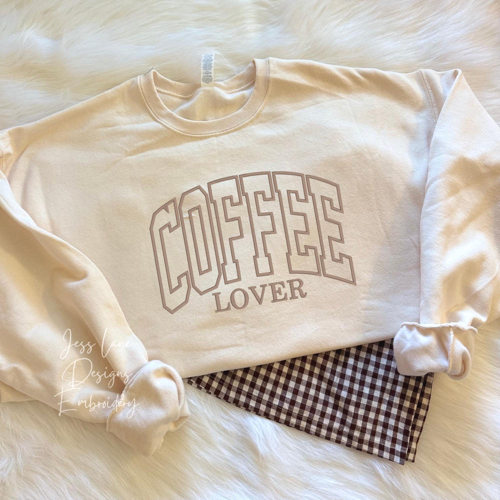 Morning Cafe Club Coffee Embroidered Sweatshirt