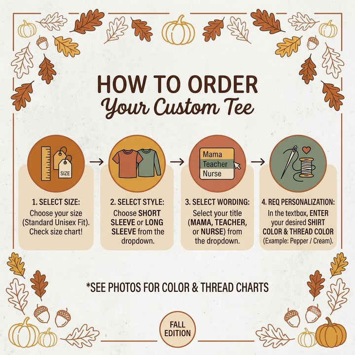Mama Teacher Nurse Embroidered Shirt, Cozy Fall Comfort Colors Tee, Women Script Long Sleeve, Custom Profession Gift, Oversized Autumn Top