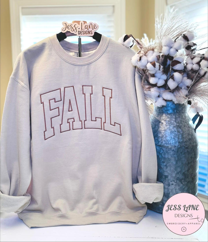 Embroidered Fall Crewneck Sweatshirt