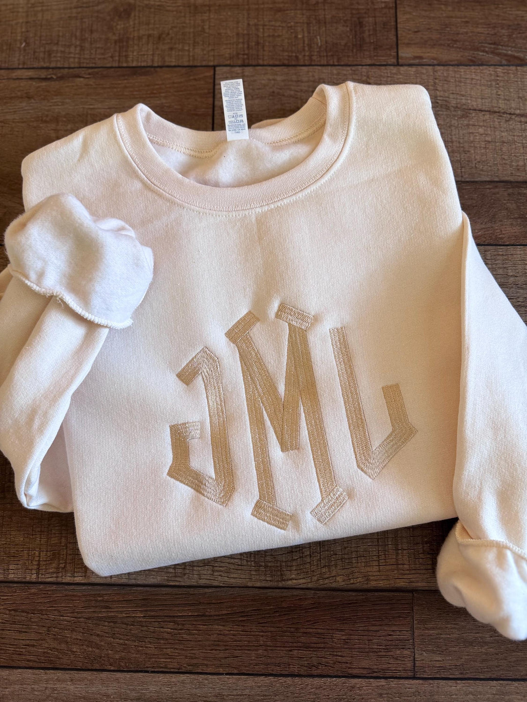 Monogrammed Sweatshirt for Women, Tone on Tone Crewneck, Embroidered Initial Sweater, Personalized Soft Comfy Pullover, Gift Idea For Her