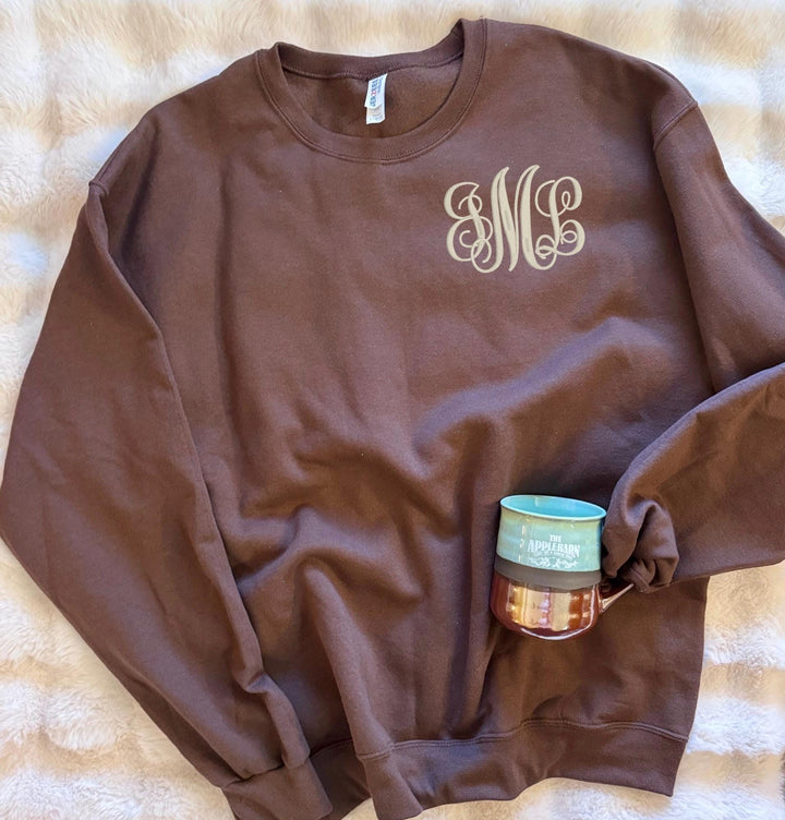 Custom Initial Sweatshirt, Monogrammed Crewneck for Women