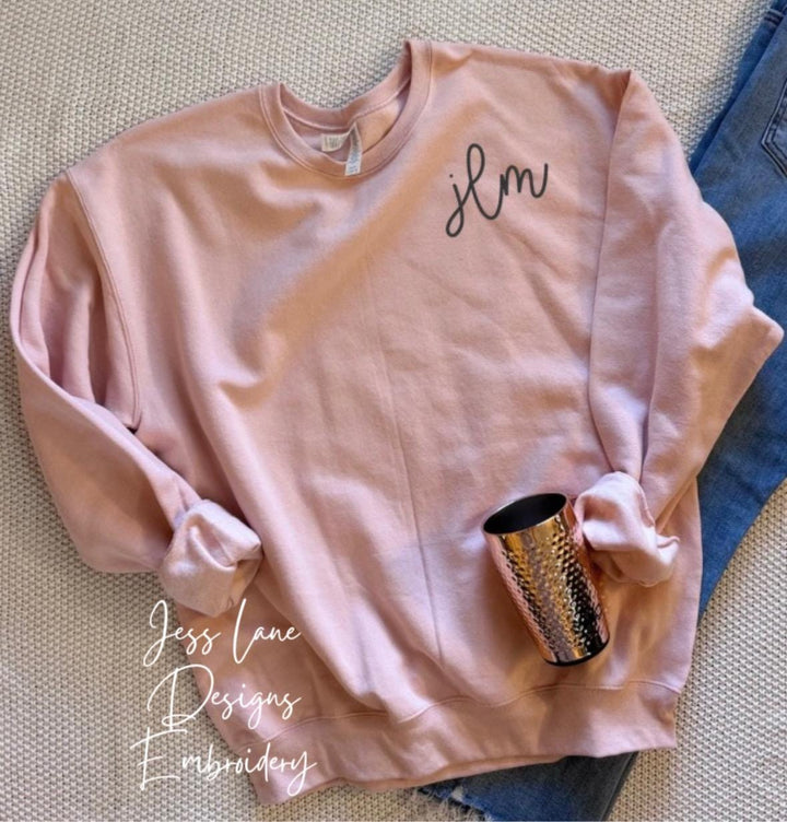 Custom Initial Sweatshirt | Personalized Monogram Sweatshirt | Embroidered Monogram Crewneck | Gift for Her