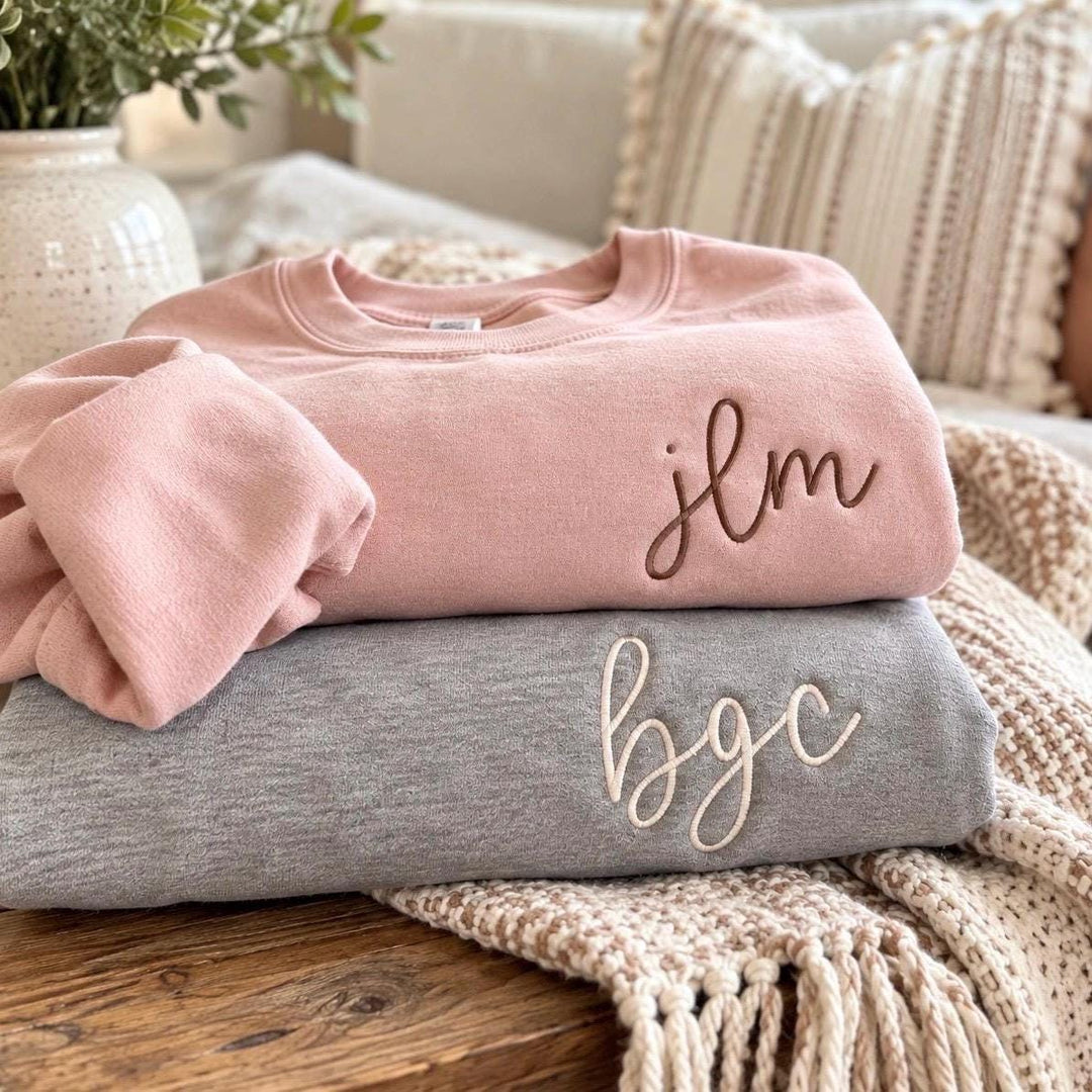 Custom Initial Sweatshirt | Personalized Monogram Sweatshirt | Embroidered Monogram Crewneck | Gift for Her