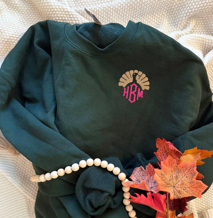 Personalized Thanksgiving Sweatshirt - Turkey Monogram Sweatshirt