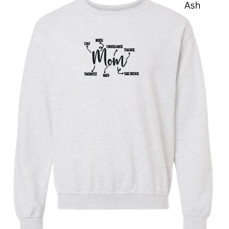 Mom Life Embroidered Sweatshirt 