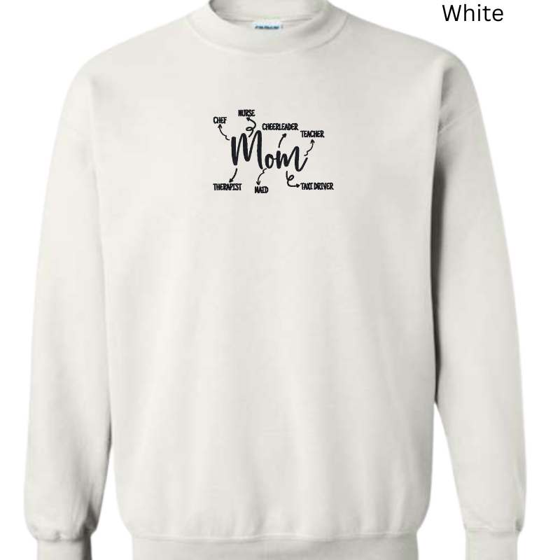 Mom Life Embroidered Sweatshirt 