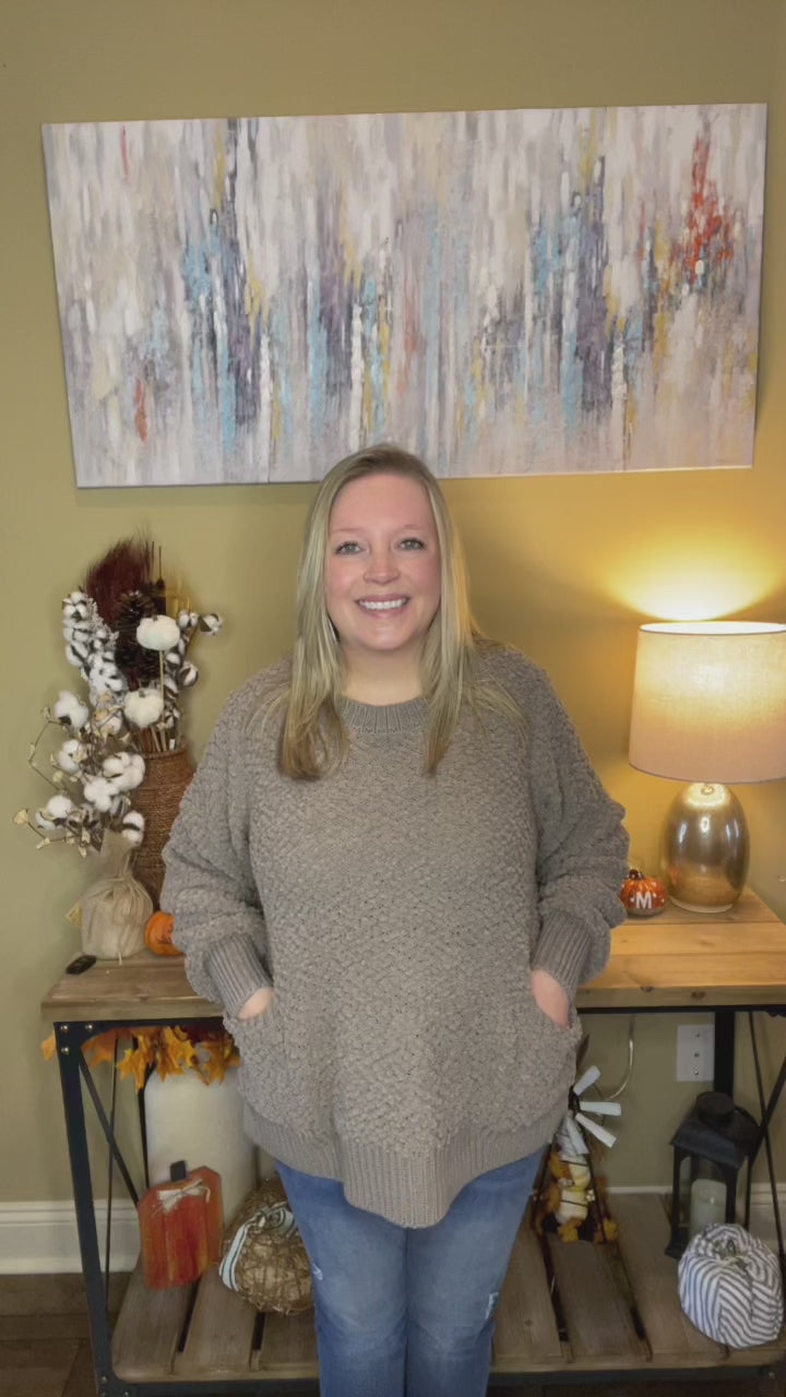 Ash Mocha Popcorn Sweater