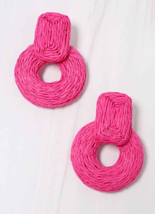 Jekyll Wrapped Earring HOT PINK