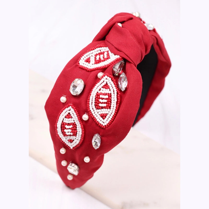 Burgundy Free Catch Football Headband 
