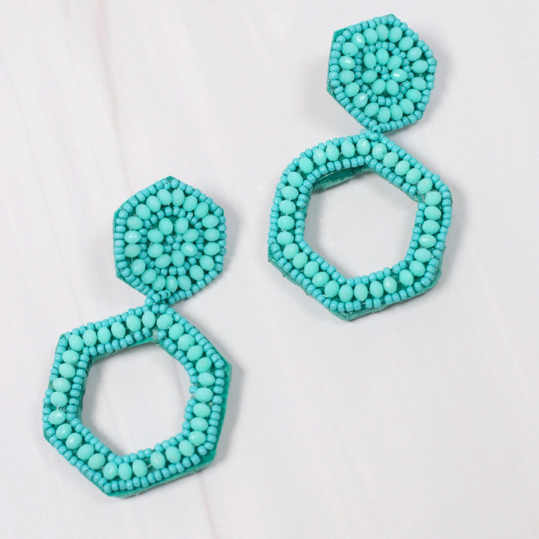 Tybee Beaded Drop Earring TURQUOISE 