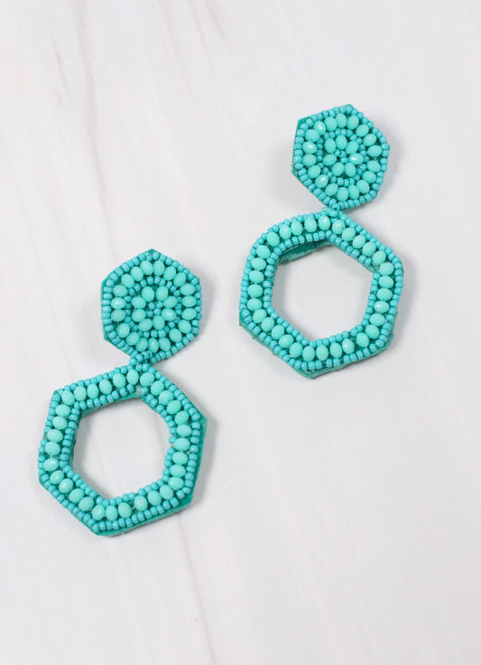 Tybee Beaded Drop Earring TURQUOISE