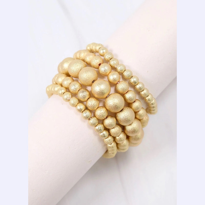 Walton Textured Bracelet Set MATTE GOLD